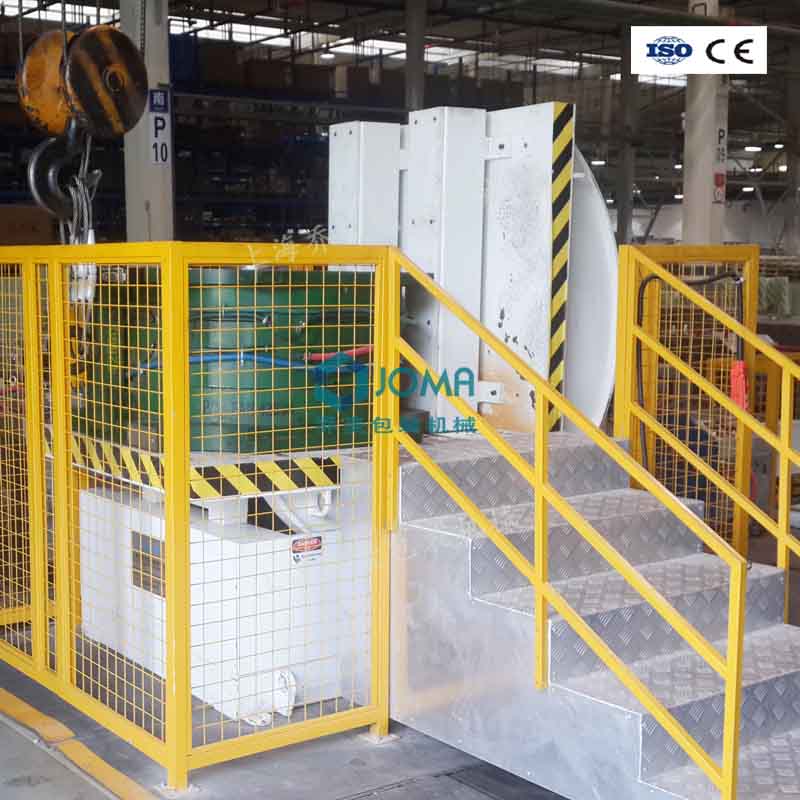 翻转机带围栏扶梯